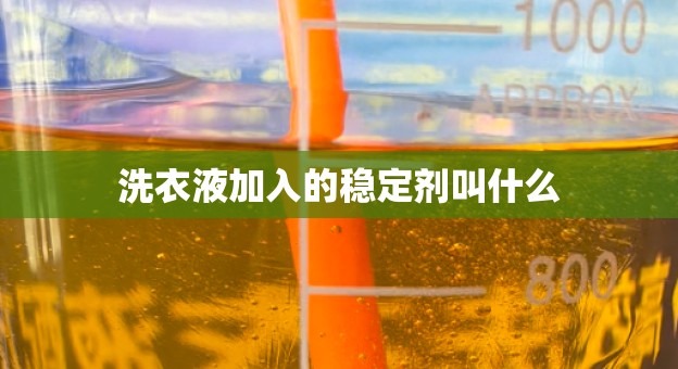 洗衣液加入的稳定剂叫什么