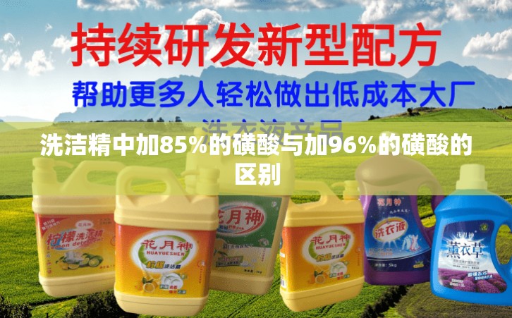 洗洁精中加85%的磺酸与加96%的磺酸的区别