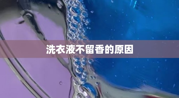 洗衣液不留香的原因