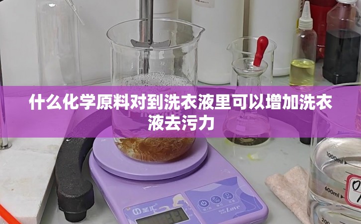 什么化学原料对到洗衣液里可以增加洗衣液去污力
