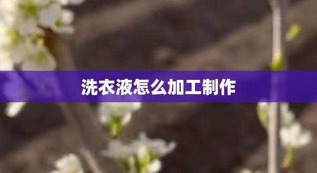 洗衣液怎么加工制作