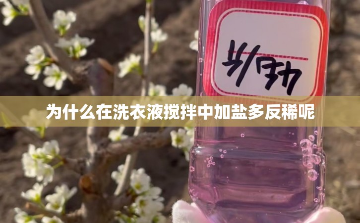 为什么在洗衣液搅拌中加盐多反稀呢