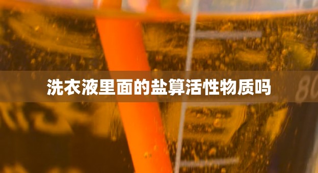 洗衣液里面的盐算活性物质吗