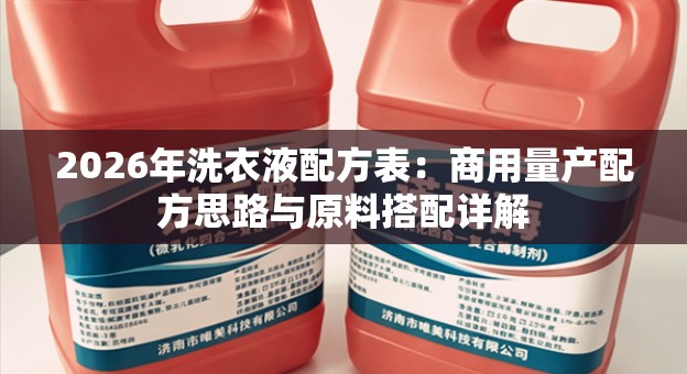 2026年洗衣液配方表：商用量产配方思路与原料搭配详解