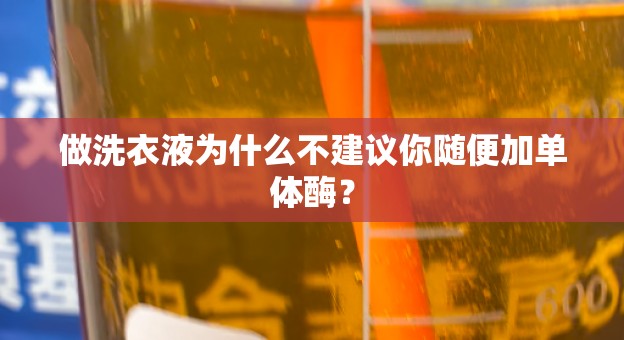 做洗衣液为什么不建议你随便加单体酶？