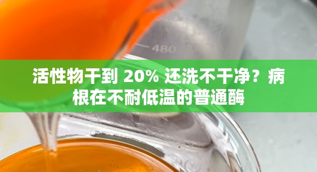 活性物干到 20% 还洗不干净？病根在不耐低温的普通酶