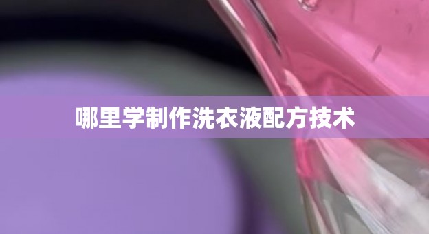 哪里学制作洗衣液配方技术