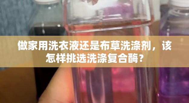 做家用洗衣液还是布草洗涤剂，该怎样挑选洗涤复合酶？