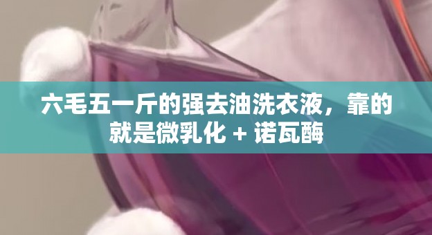 六毛五一斤的强去油洗衣液，靠的就是微乳化 + 诺瓦酶